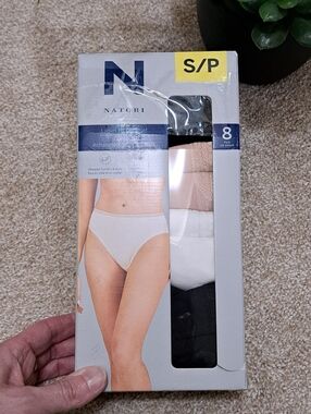 Natori Underwear 8 Pack Panties Size Small Hi Cut Briefs Assorted Colours NEW